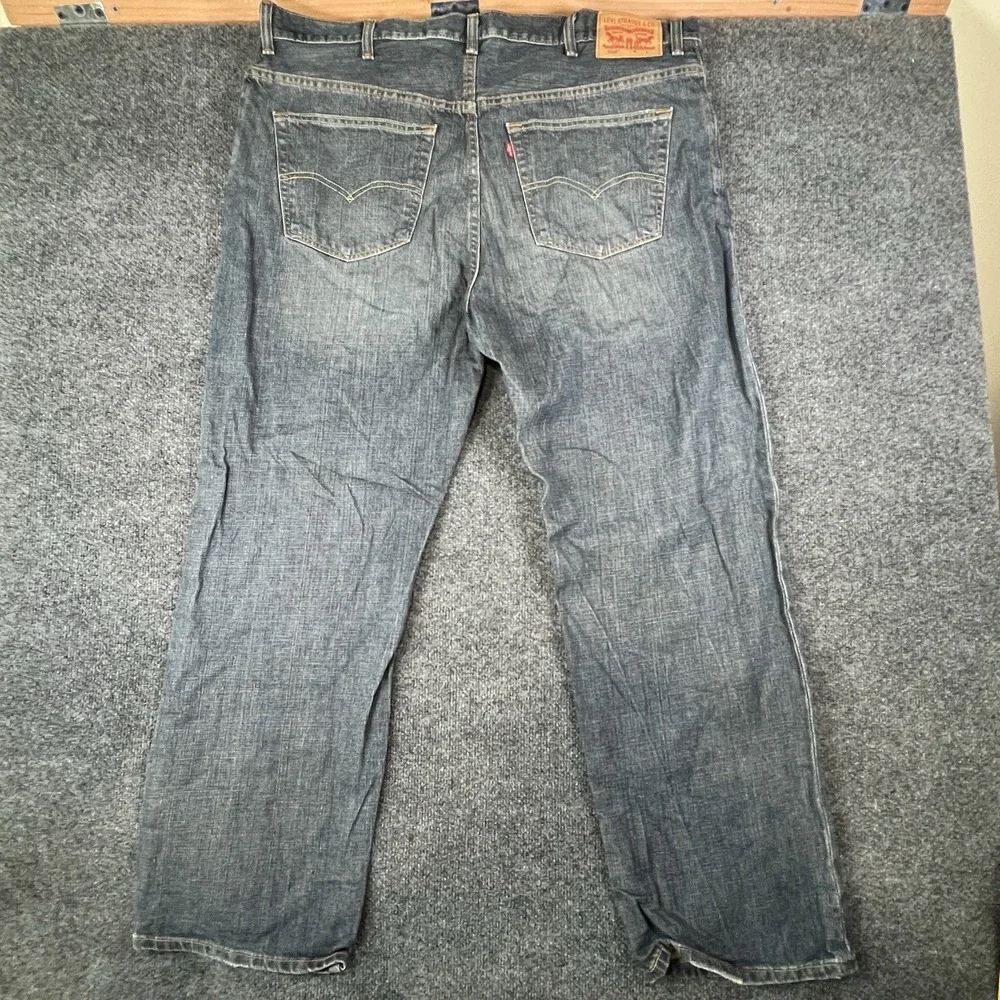 Levi's 559 Jeans Men's 44x31 Blue Light Wash Denim Relaxed Fit Straight Leg READ